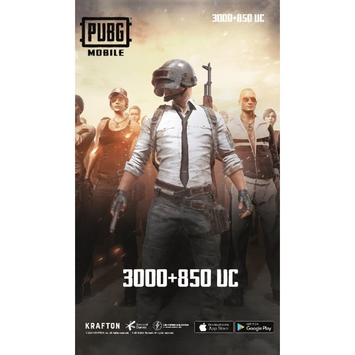 PUBG Mobile 3000 + 850 UC (Global) - Instant Delivery Email 